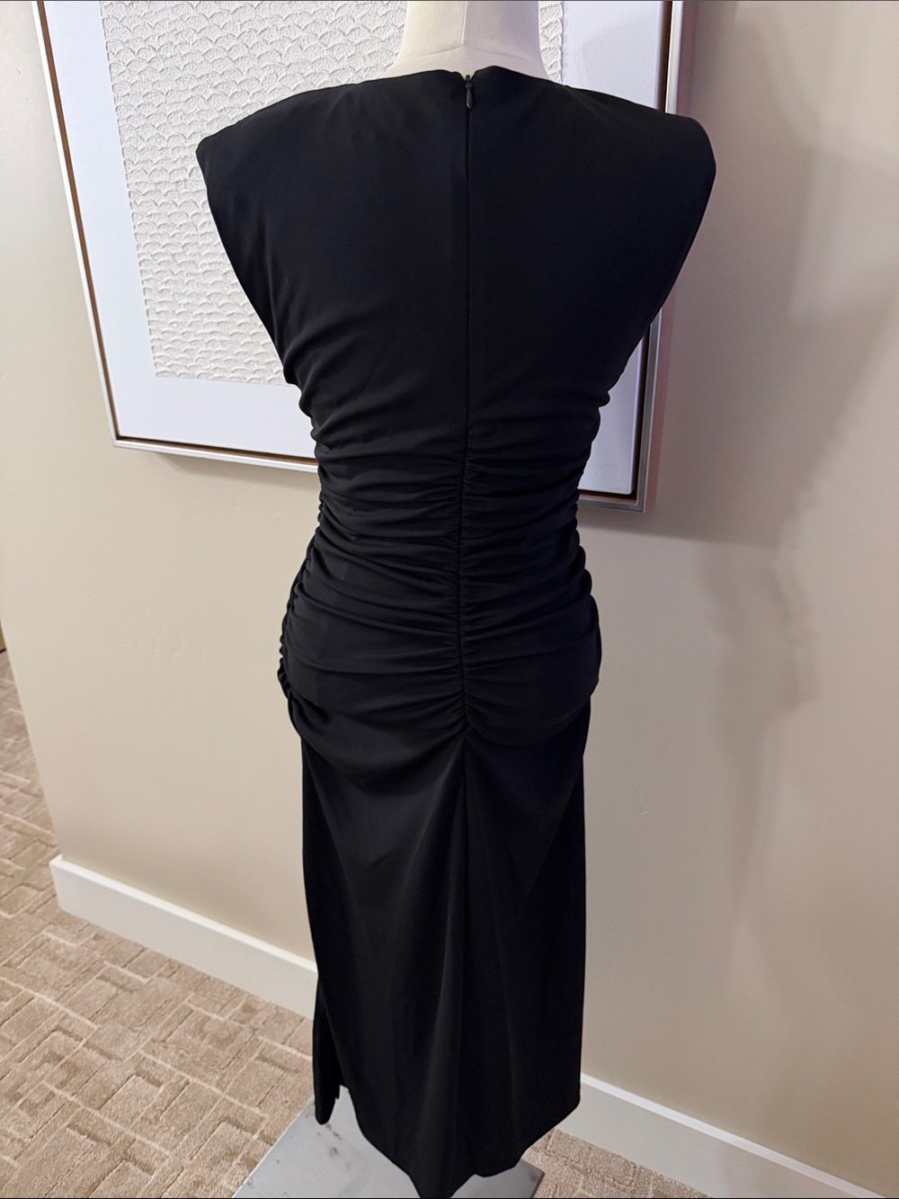 Dkny Black Cap-Sleeve Midi Dress - Picture 9 of 9